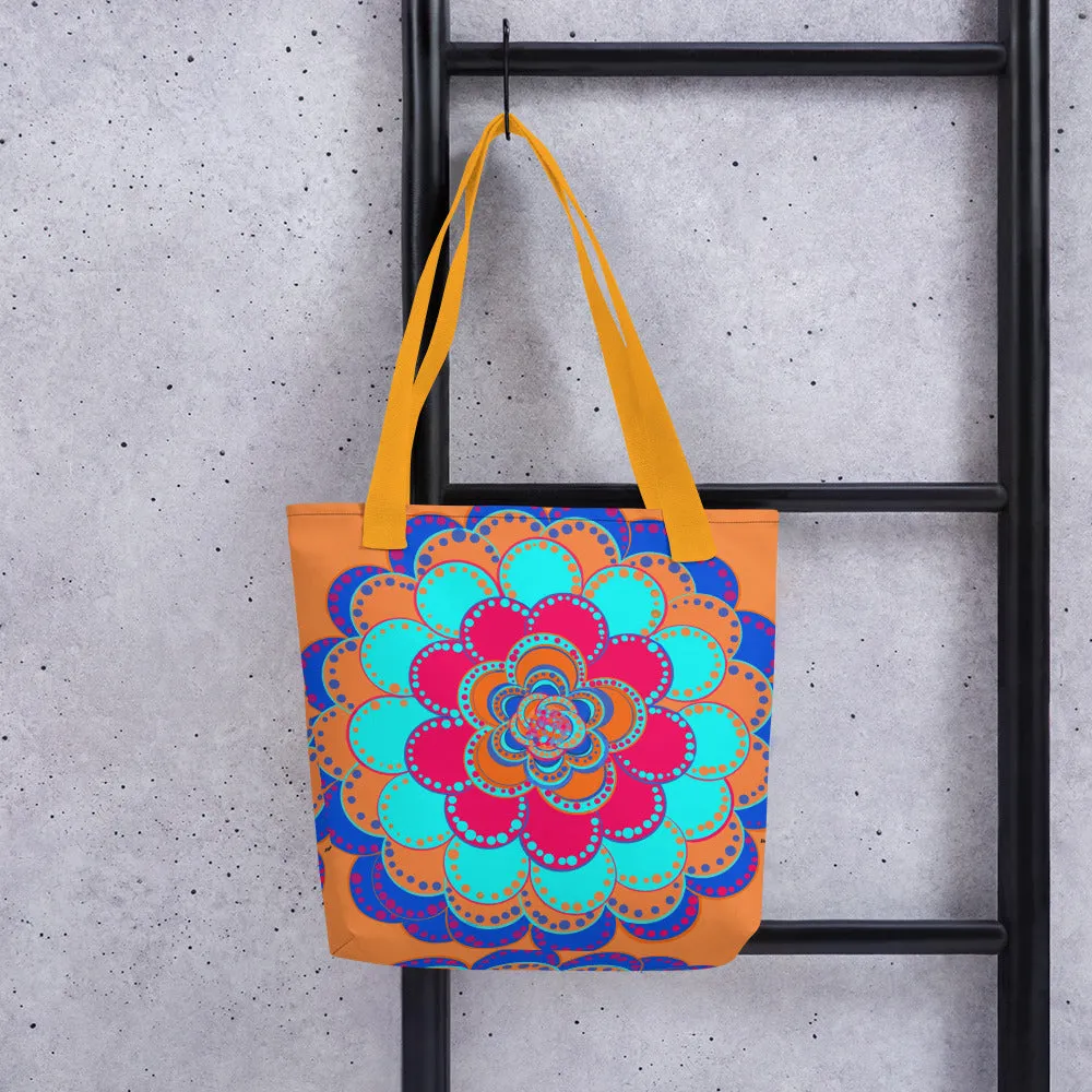 Flower Mandala Tote Bag Medallion For gym