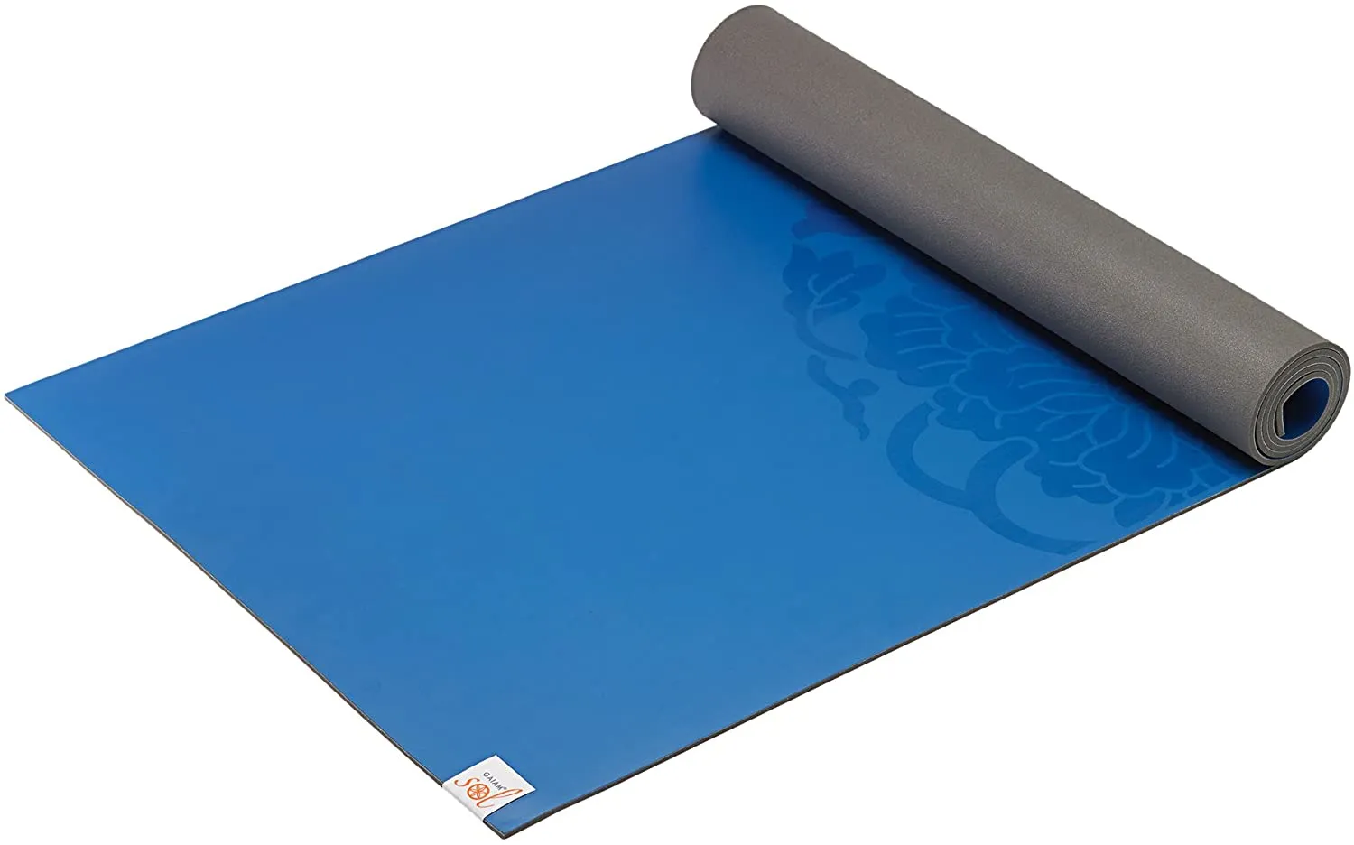 Gaiam Yoga Mat - Premium 5mm Dry-Grip Thick Non Slip Exercise & Fitness Mat for Hot Yoga, Pilates & Floor Workouts (68" or 78"L x 24" or 26"W x 5mm)