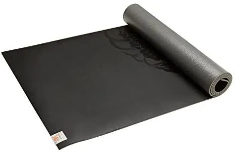 Gaiam Yoga Mat - Premium 5mm Dry-Grip Thick Non Slip Exercise & Fitness Mat for Hot Yoga, Pilates & Floor Workouts (68" or 78"L x 24" or 26"W x 5mm)