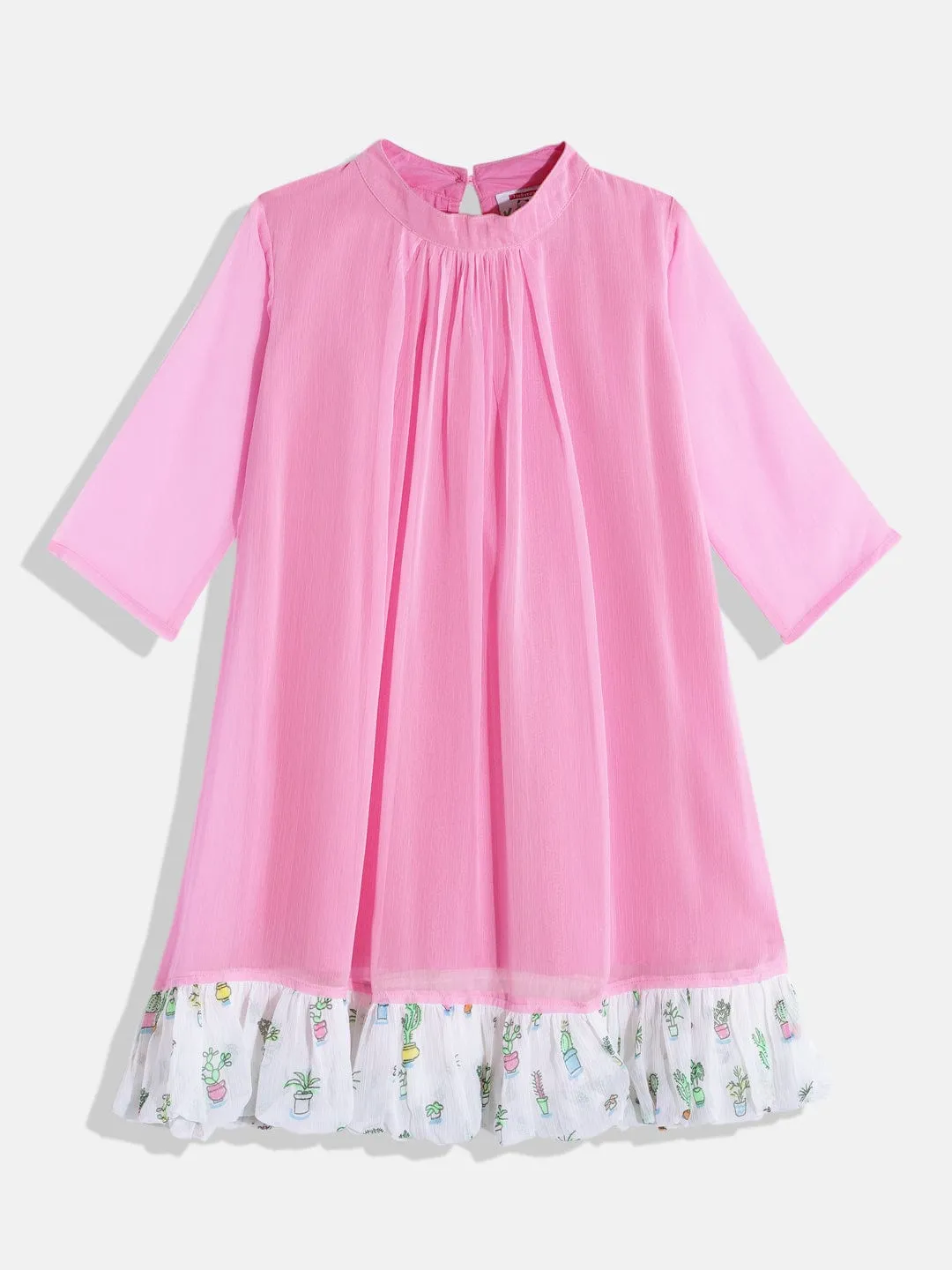 Girls Desert Rose Western Ruffled Dress