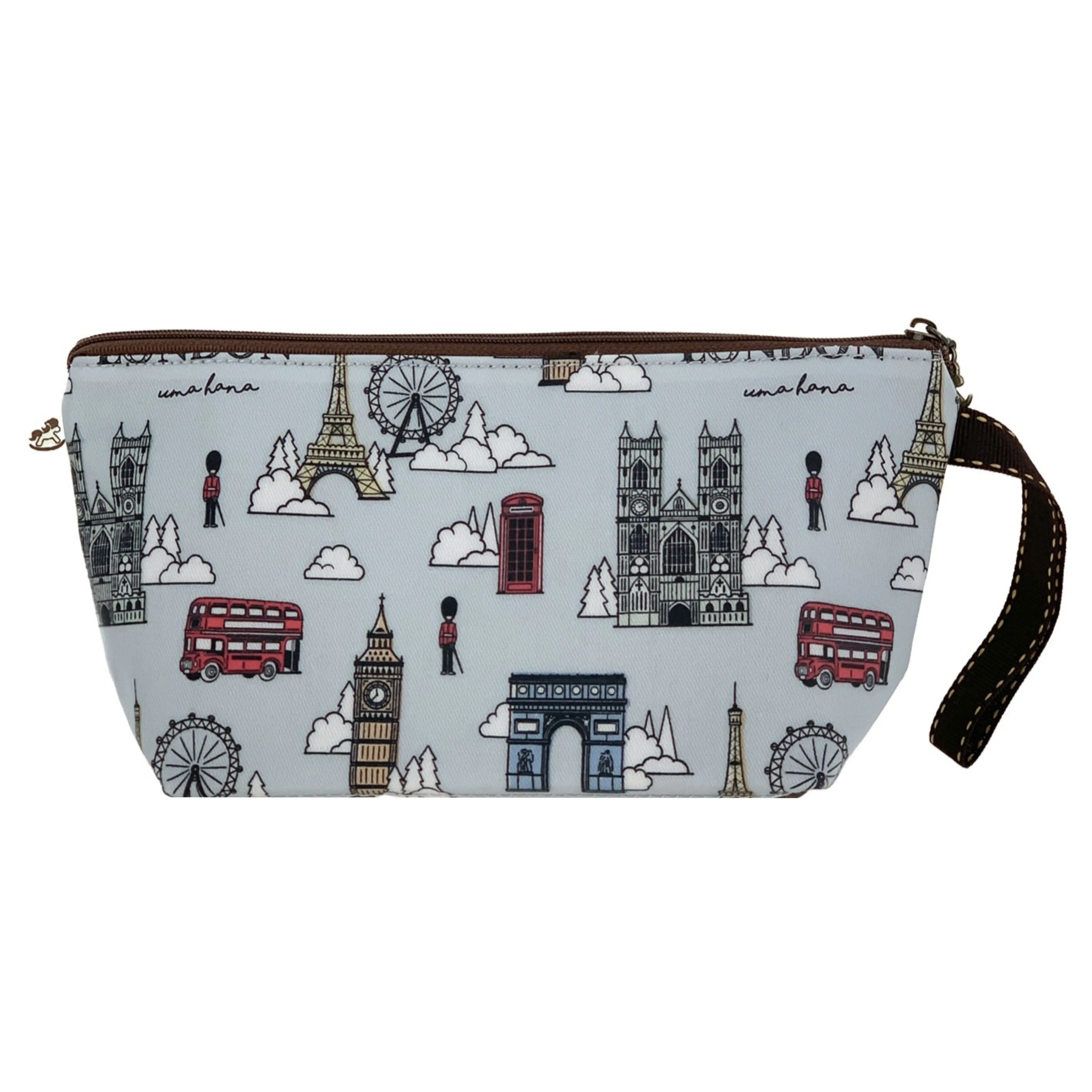 Gray London Paris Dumpling Cosmetic Bag