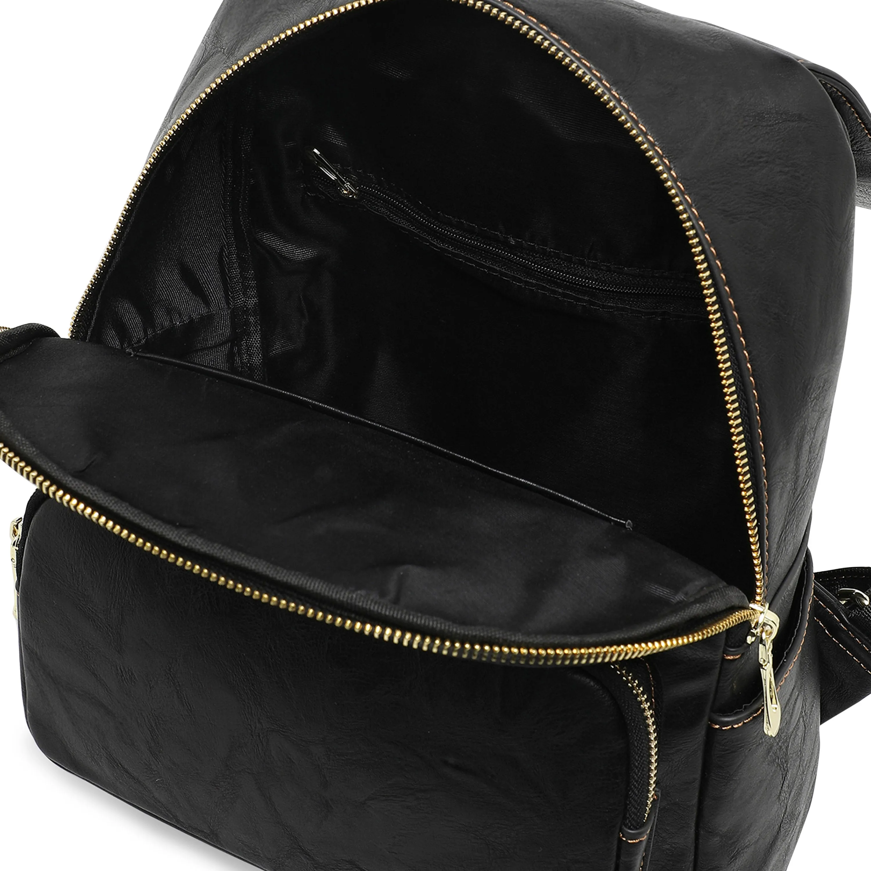 Halo Women's Genuine Leather Backpack - Ink Black