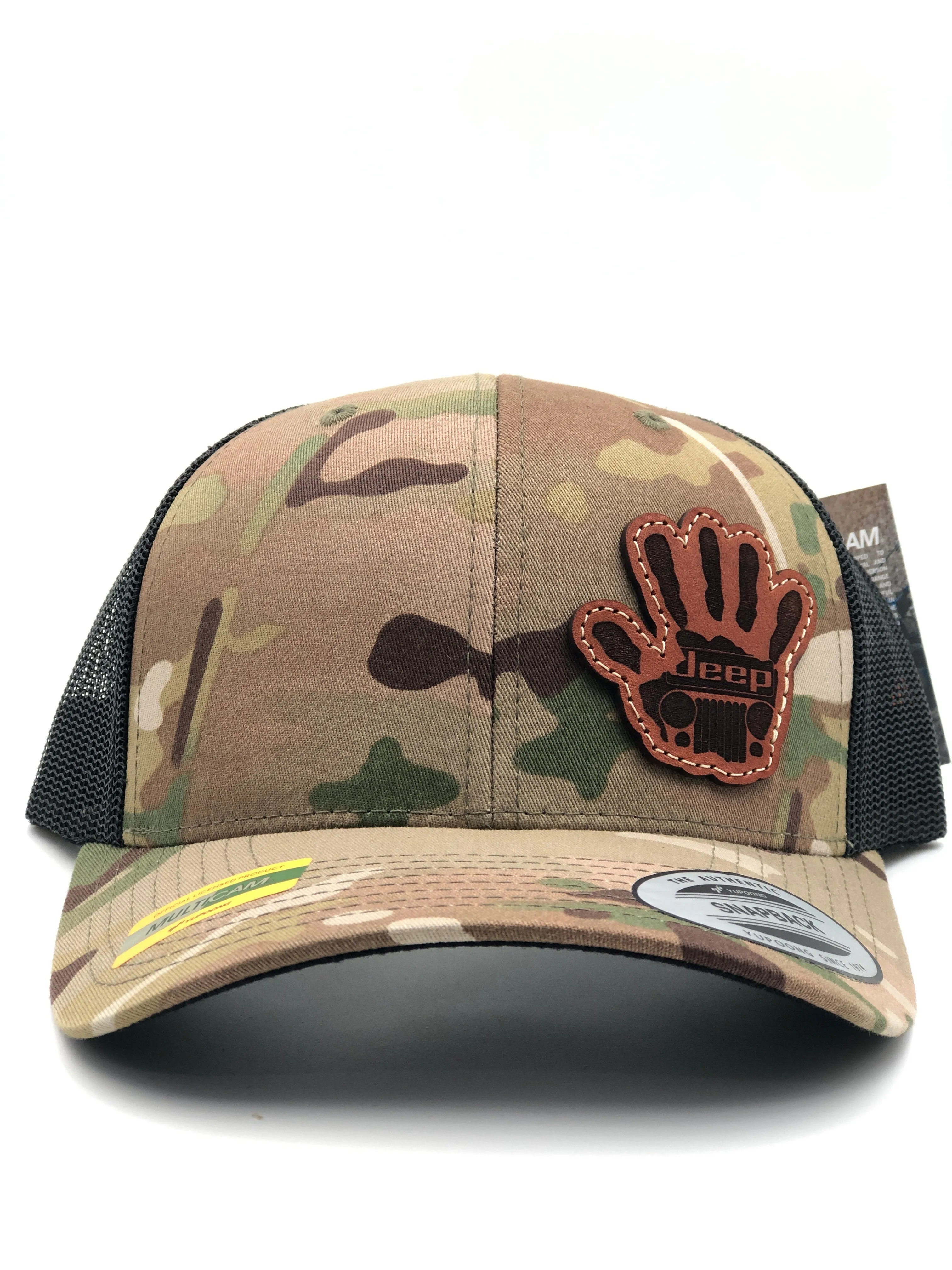 Handcrafted Jeep Wave Leather Patch Hat