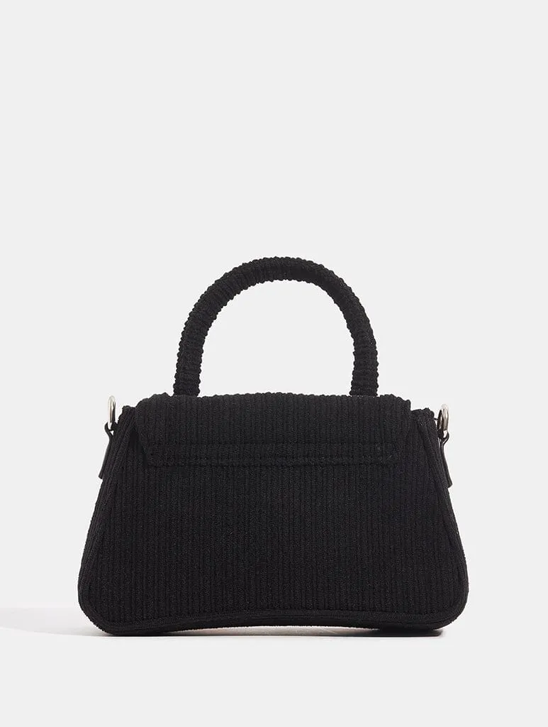 Harper Black Cord Mini Tote Bag