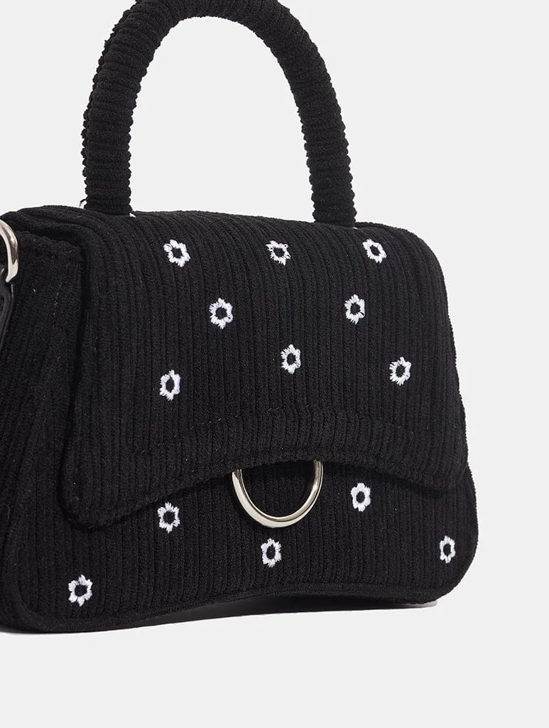 Harper Black Cord Mini Tote Bag