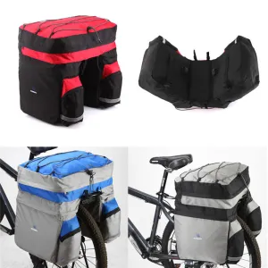 High Quality 60L Waterproof Polyester Mountain Road Bicycle Bike Bags Cycling Double Side Rear Rack Tail Seat Trunk Bag Pannier