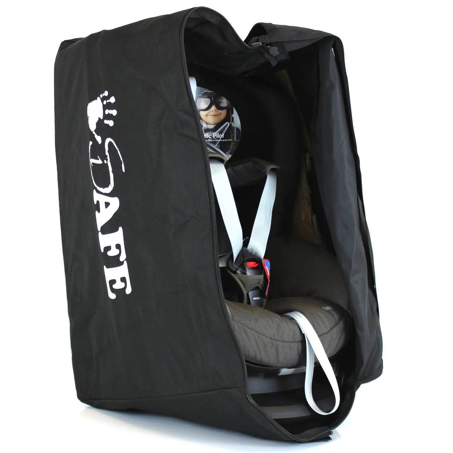 iSafe Carseat Travel / Storage Bag For Axkid Rekid Car Seat (Black/Tetris)