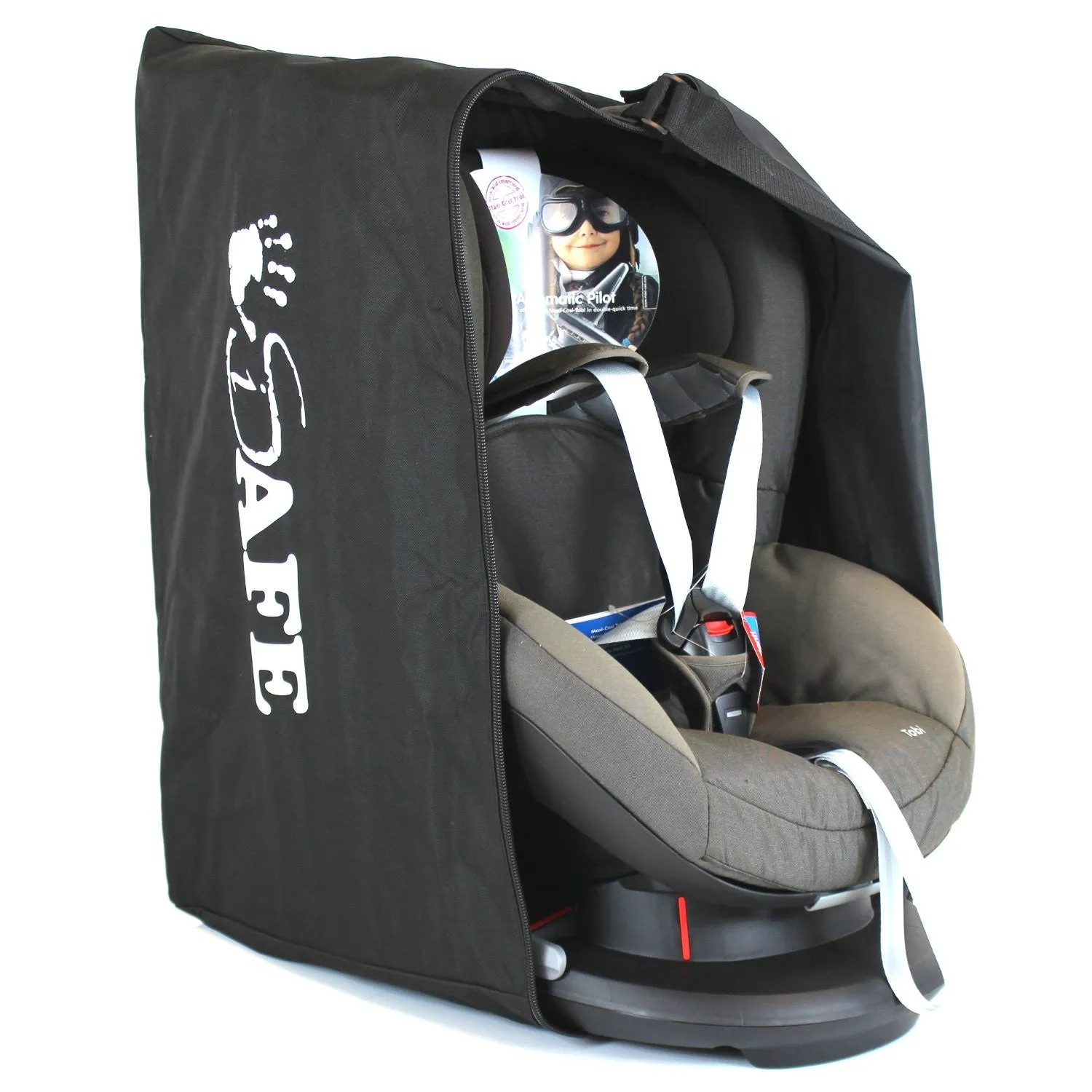 iSafe Carseat Travel / Storage Bag For Axkid Rekid Car Seat (Black/Tetris)