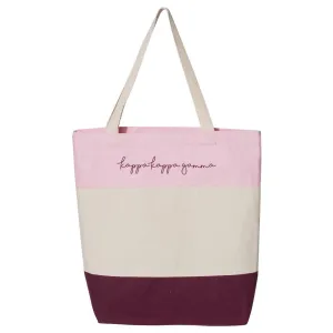 Kappa Kappa Gamma - Tri-Color Tote Bag, Sorority Gift, Bid Day Gift, Big & Little Reveal