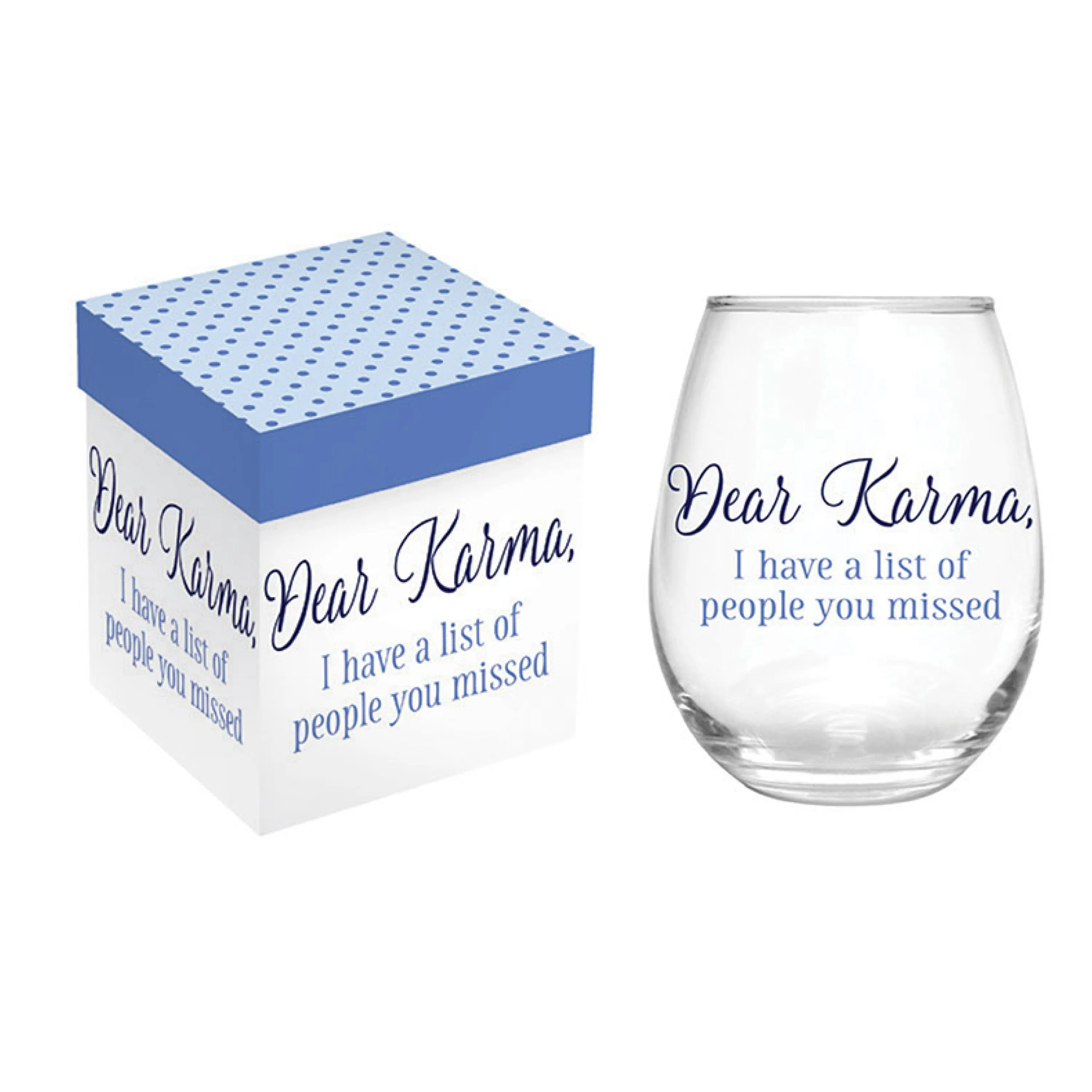 Karma Stemless Glass, 17oz, Gift Box