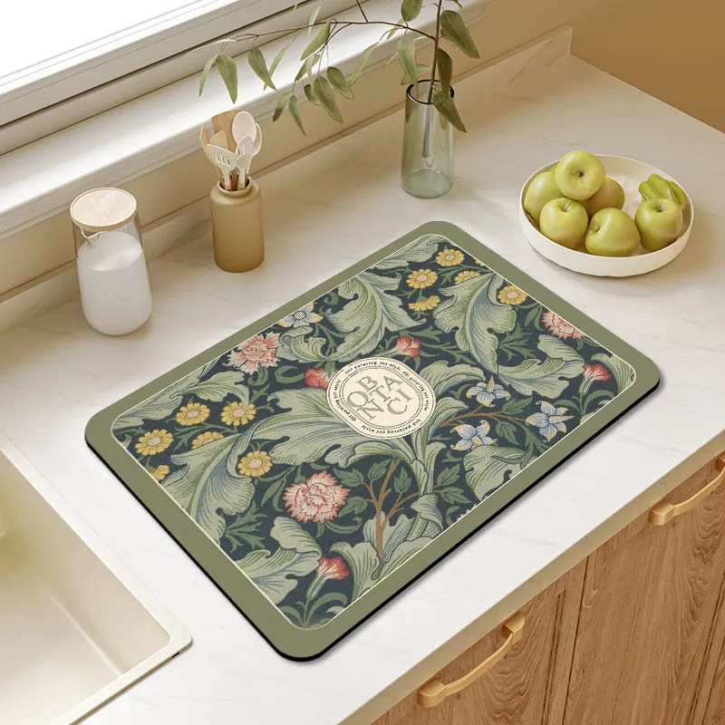 Kitchen Drain Pad Dish Drying Mat Rugs Non-slip Kitchen Sink Mat