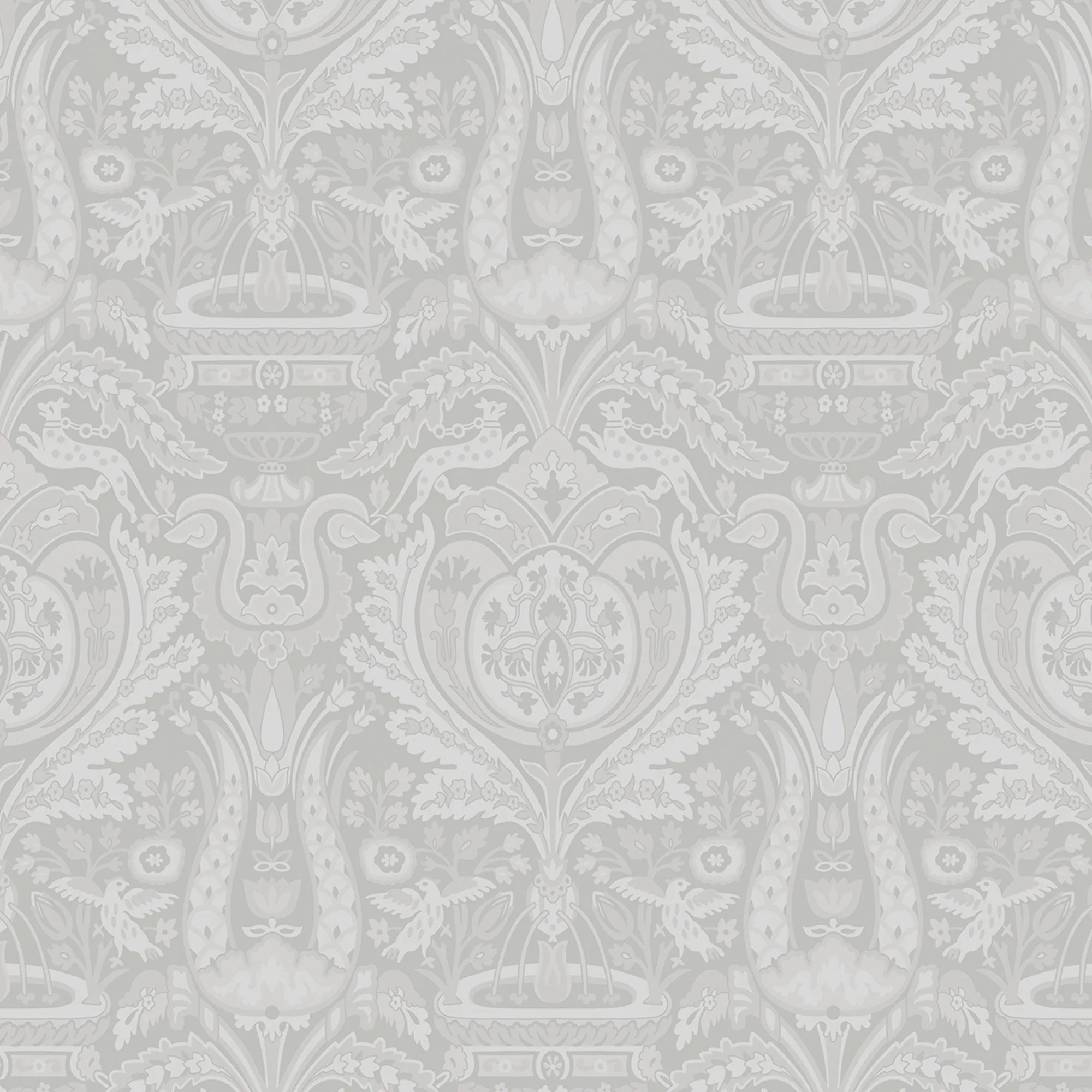 Laura Ashley Heraldic Damask Slate Grey 113410