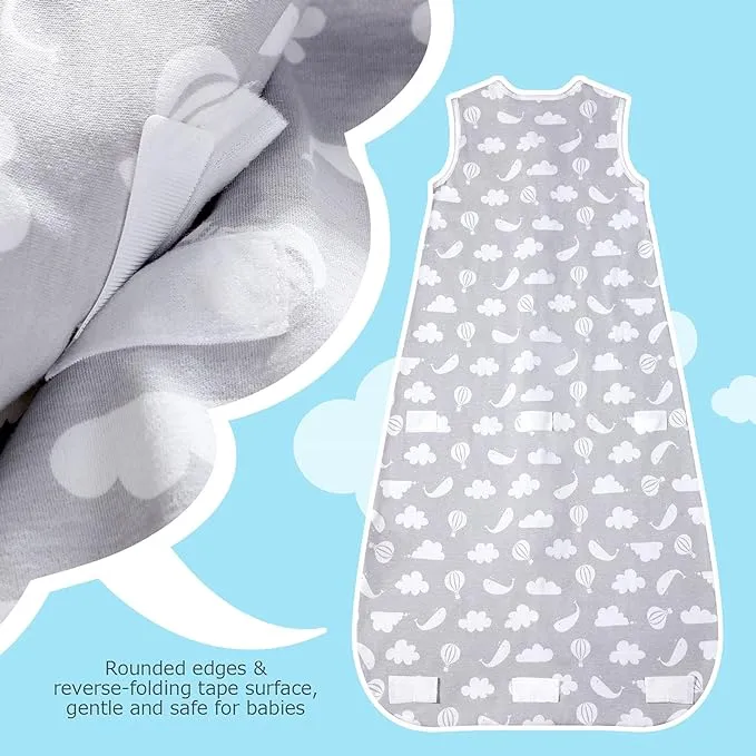 Lictin Baby Sleeping Bag | 0.5 TOG SleepSack | 100% Cotton, Sleeveless Swaddle Blanket with Two-way Zipper | Newborn Baby Gift | New Born Baby Essentials | Unisex, Boys & Girls|18-36 Months