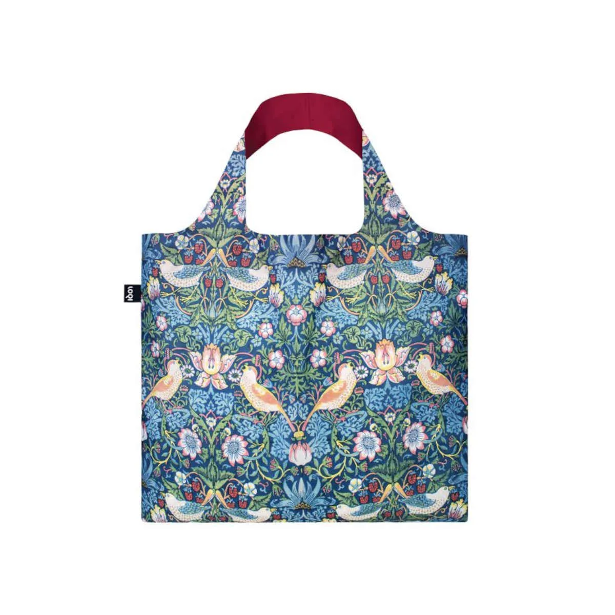 Loqi William Morris Strawberry Reusable Tote Bag 50x42cm