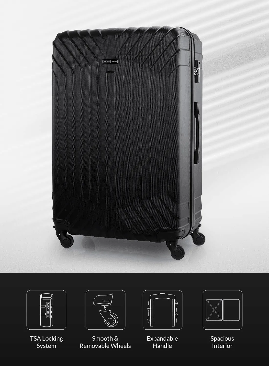 Luggage Bag 28 Inch Check-in Luggage Trolly - Black