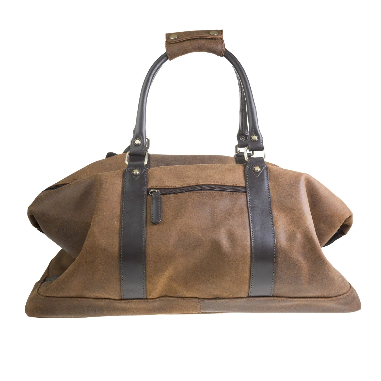 Marcus Leather Weekender Bag Brown