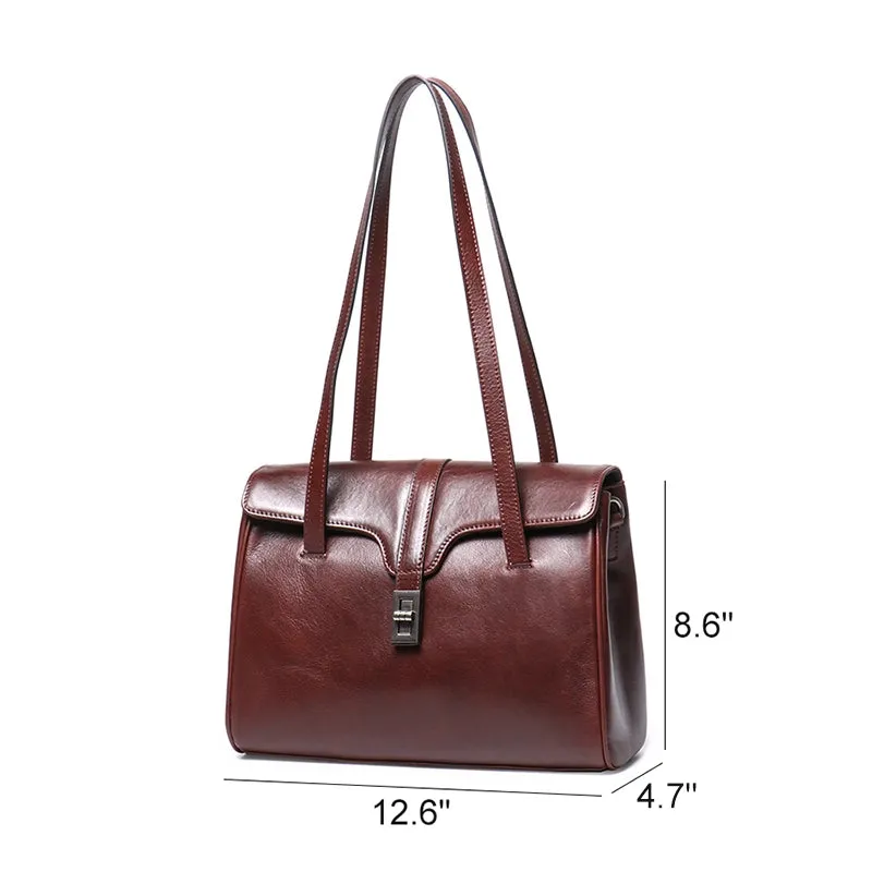 Medium Vegetable Tanned Leather Convertible Shoulder Bag