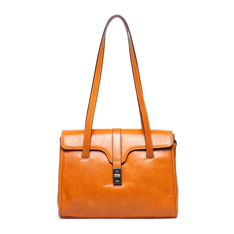 Medium Vegetable Tanned Leather Convertible Shoulder Bag