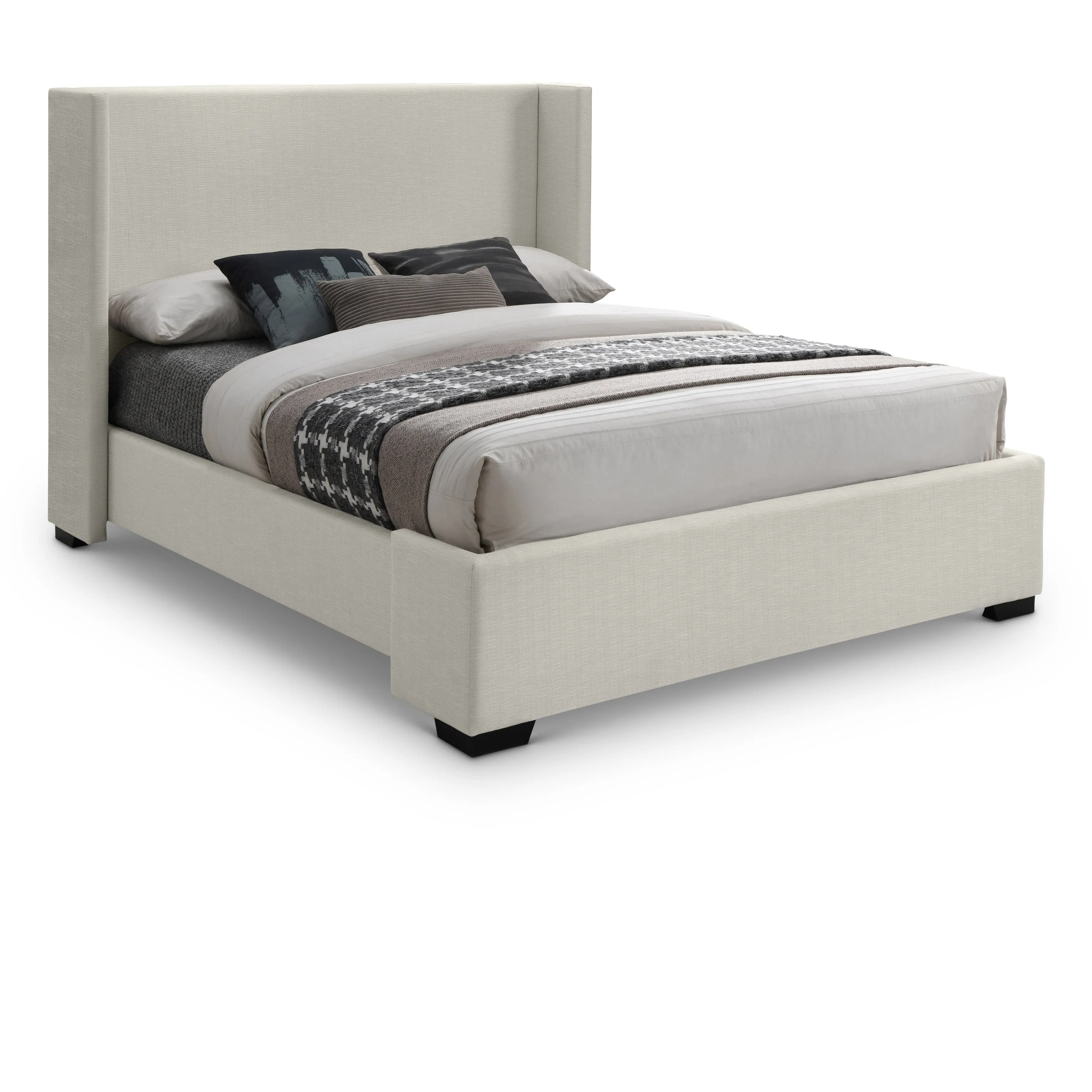 Meridian Furniture Oxford Linen Textured Bed