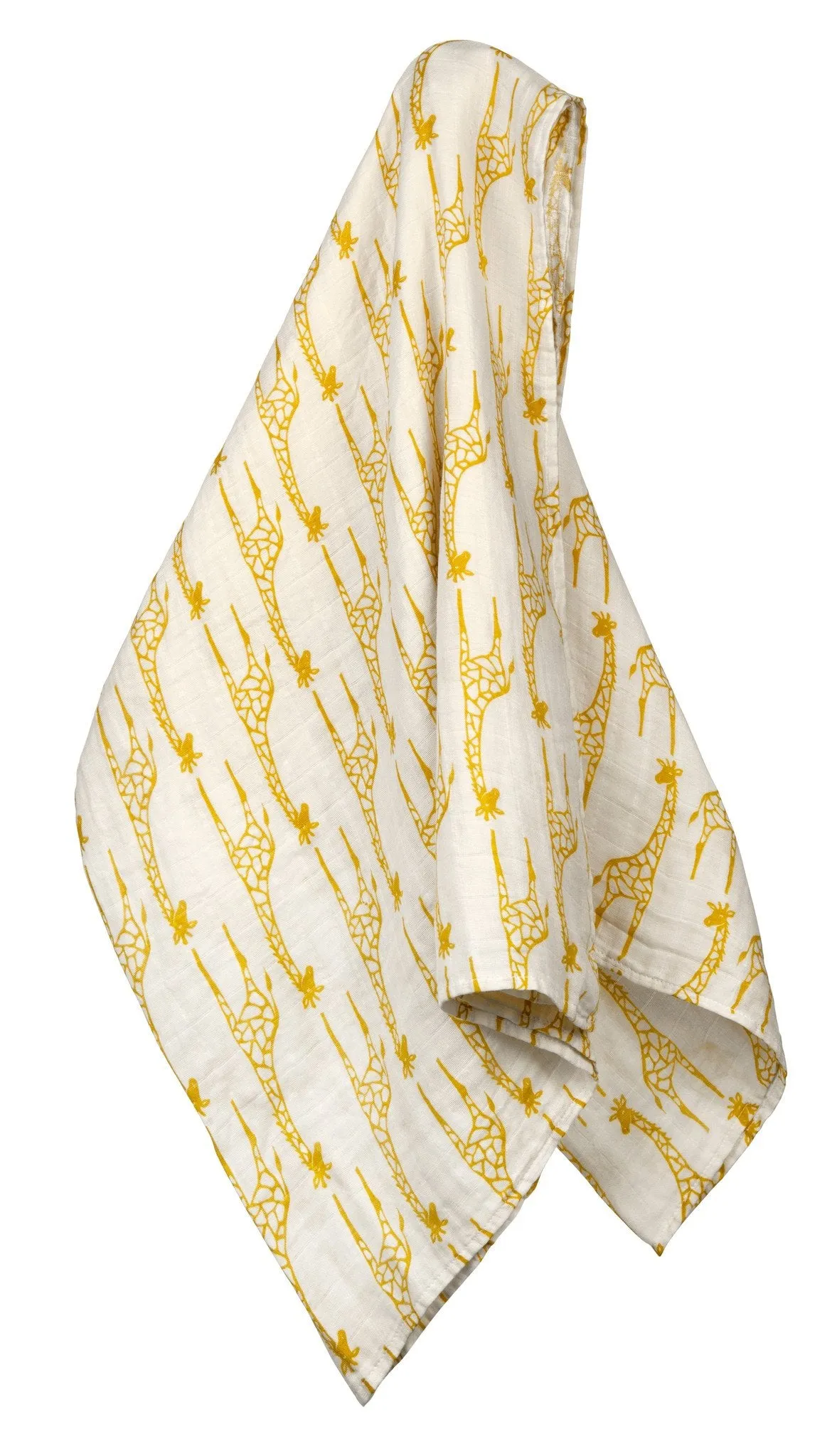 Milkbarn - Organic Muslin Baby Swaddle - Yellow Giraffe