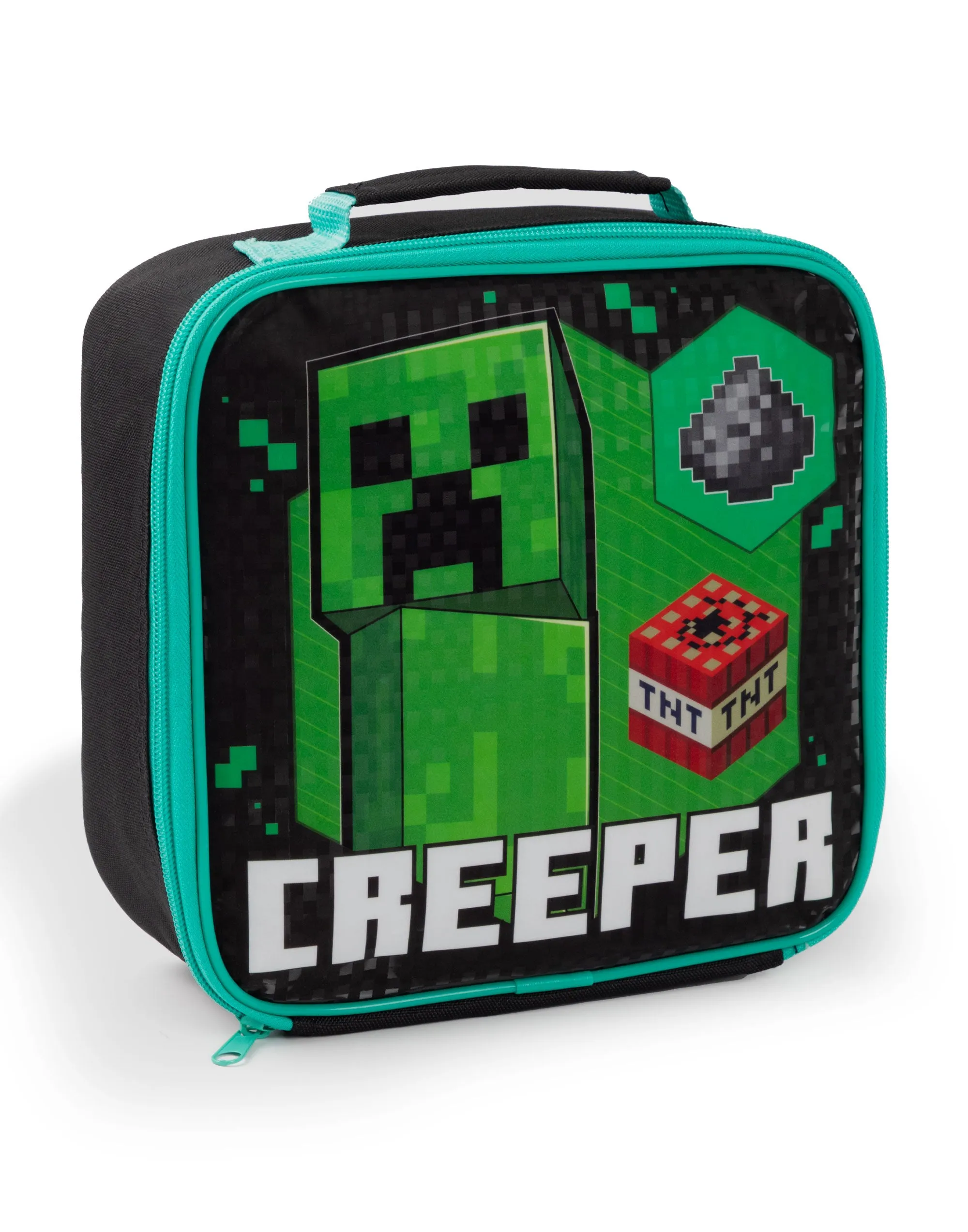 Minecraft Creeper Lunch Bag, Snack Pot, Water Bottle Set