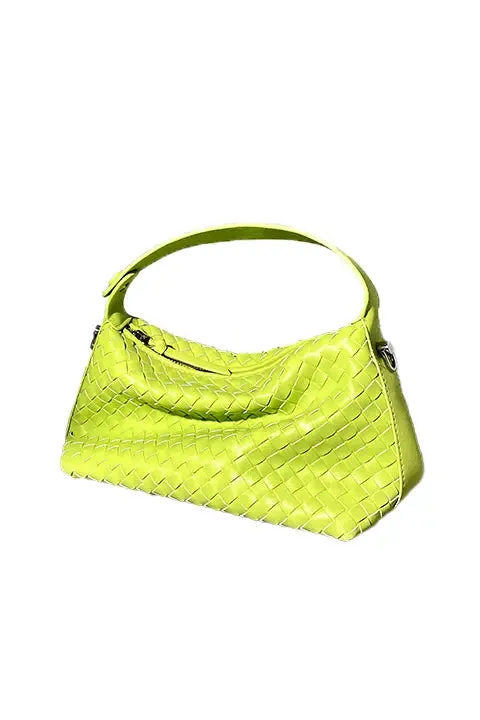 Mini Tote Leather Woven Hobo Bag