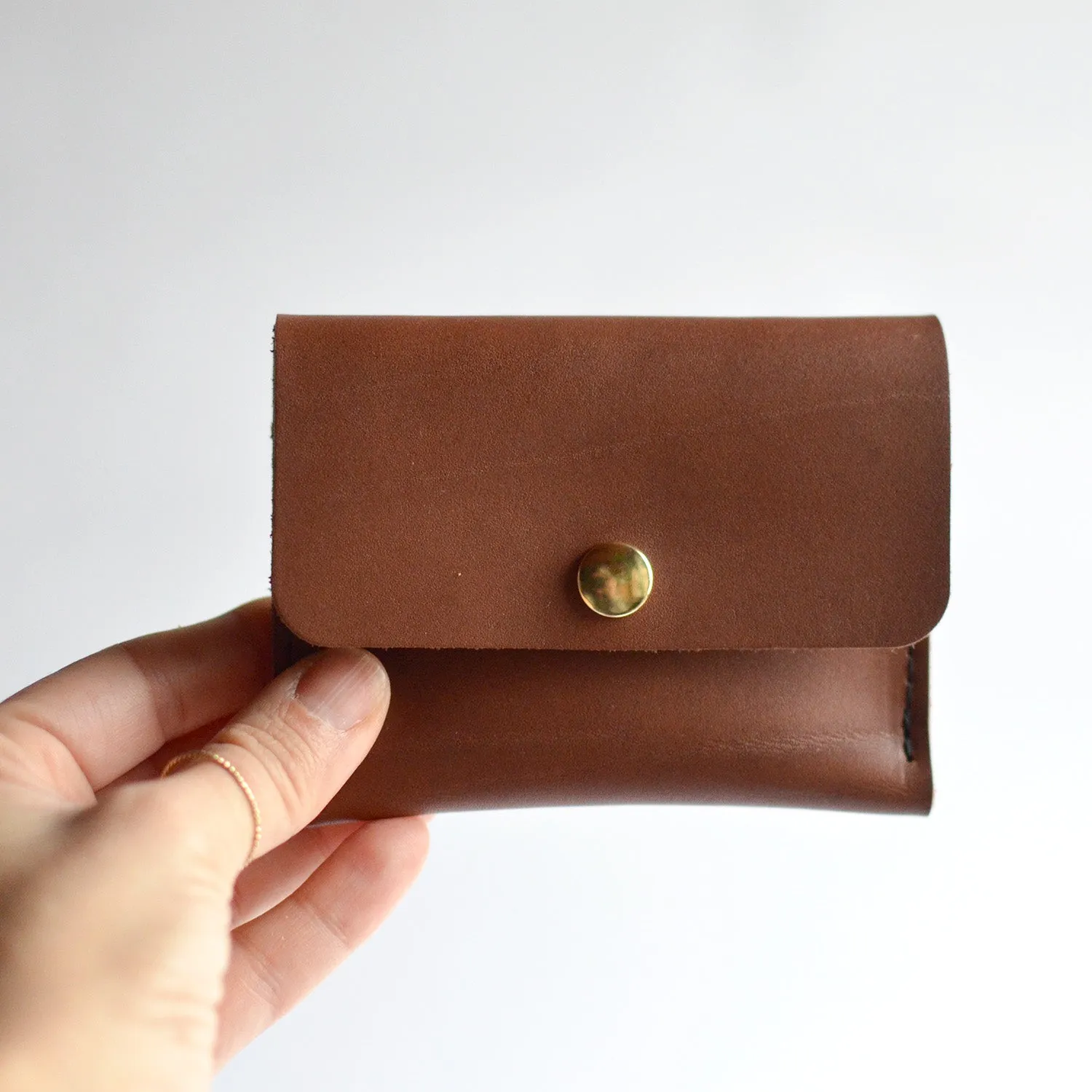 Mini Wallet - Chocolate Brown Leather