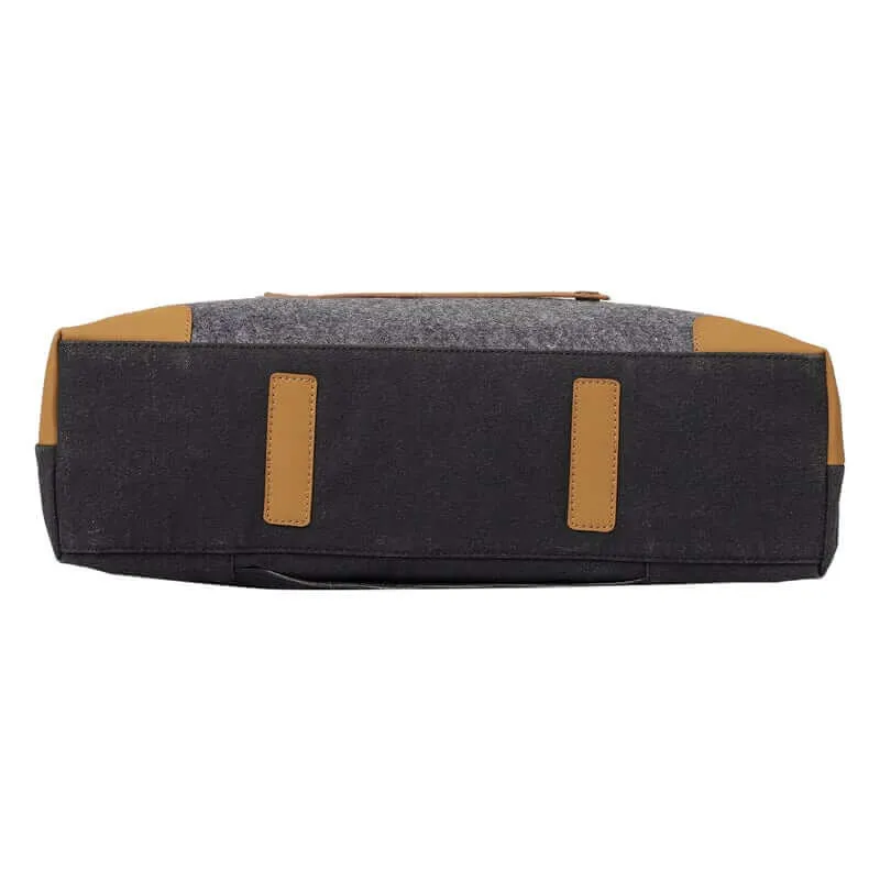 Mona B - Unisex Messenger | Small Overnighter Bag for upto 14" Laptop/Mac Book/Tablet with Stylish Design: Arctic Dark Grey