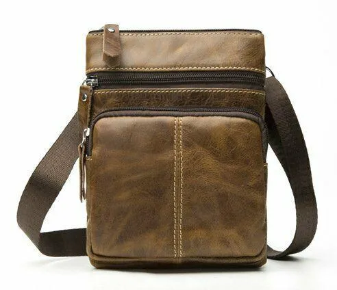 MRoyale™ Men's Small Leather Crossbody Messenger Bag | Handbag, Purse, Satchel