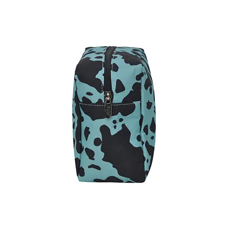 Neon Cow Turquoise NGIL Large Cosmetic Travel Pouch