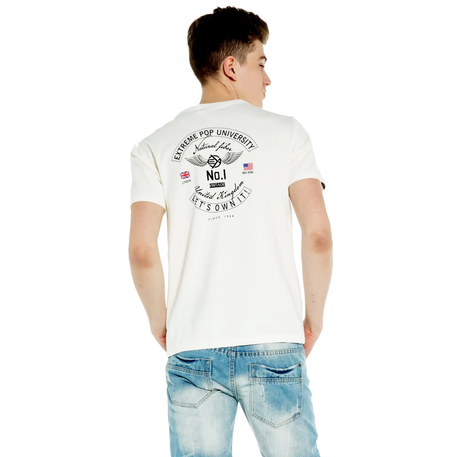 New Mens Cotton Print Tops T-shirt T shirt Tee Shirt UK Stock