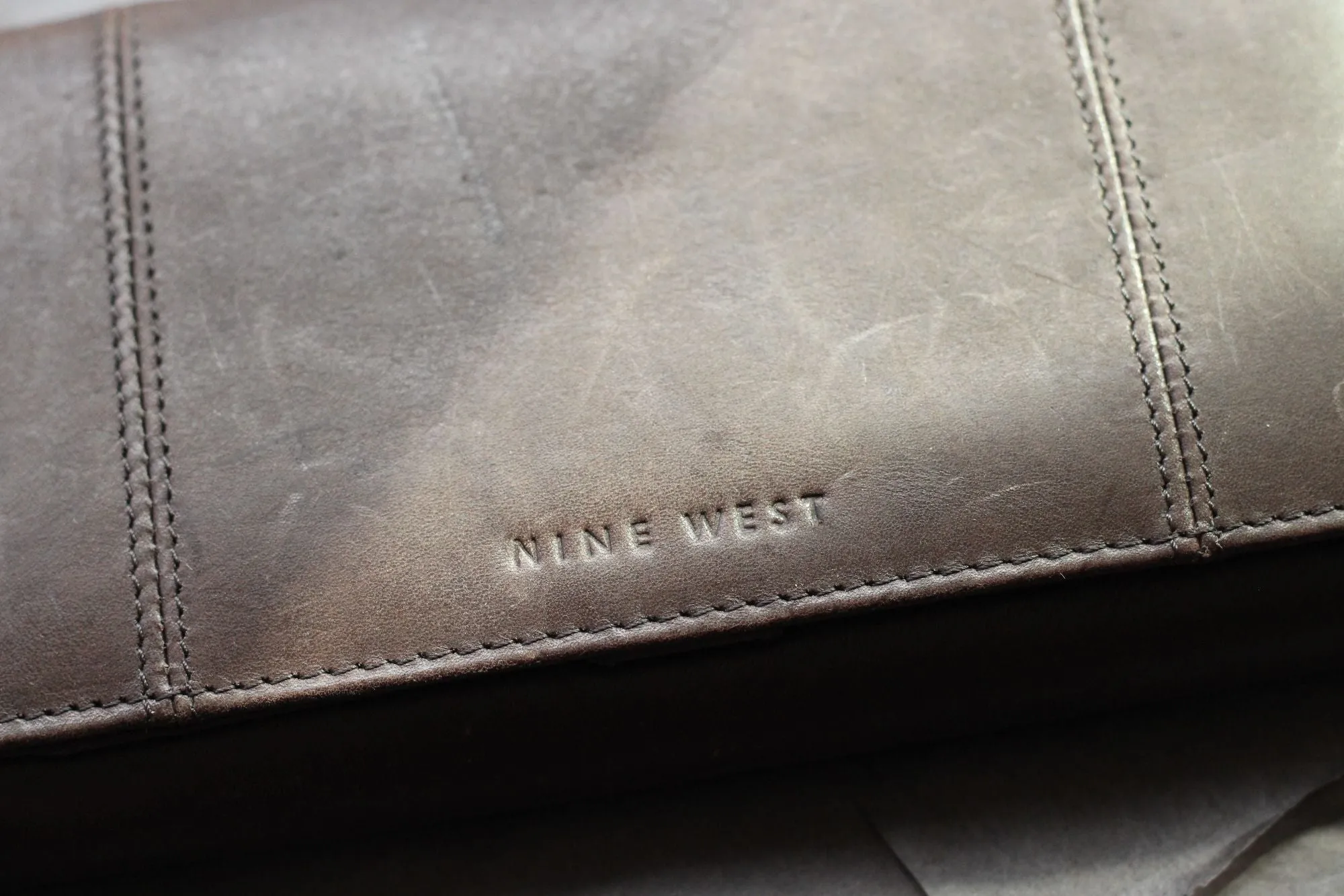 Nine West Leather Wallet, New with Tags, Streamlines Brown Leather