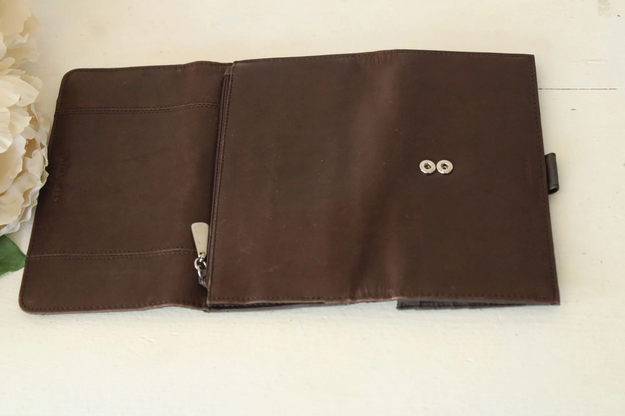 Nine West Leather Wallet, New with Tags, Streamlines Brown Leather