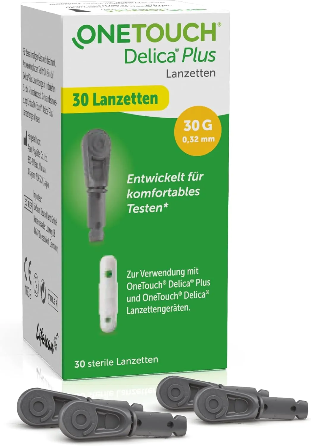 OneTouch Delica Plus Lancets - 30 Sterile Lancets for Accurate Blood Sugar Testing