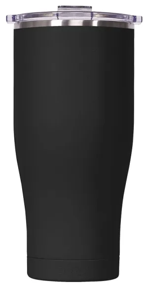 Orca Chaser Series CH16BK Tumbler, 16 oz, Spill-Proof Screw, Whale Tail Flip Lid, Stainless Steel, Black, Insulated :EA: QUANTITY: 1