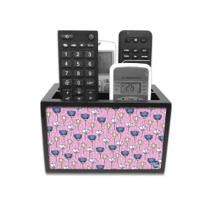 Organizer For TV AC Remotes - PINK AND PURPLE TULIPS