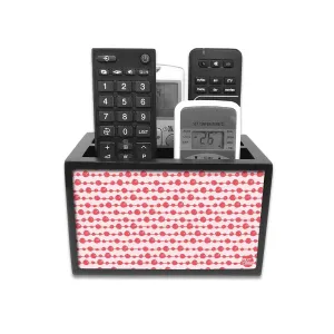 Organizer For TV AC Remotes - Pink White Dots