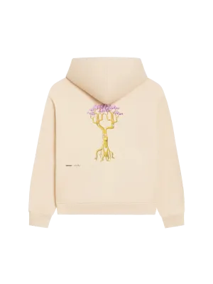 PANGAIA x Kenny Scharf Signature Hoodie—sand