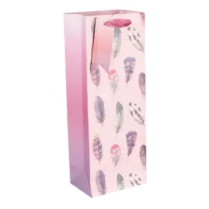 Partisan Pink Feathers Bottle Bag