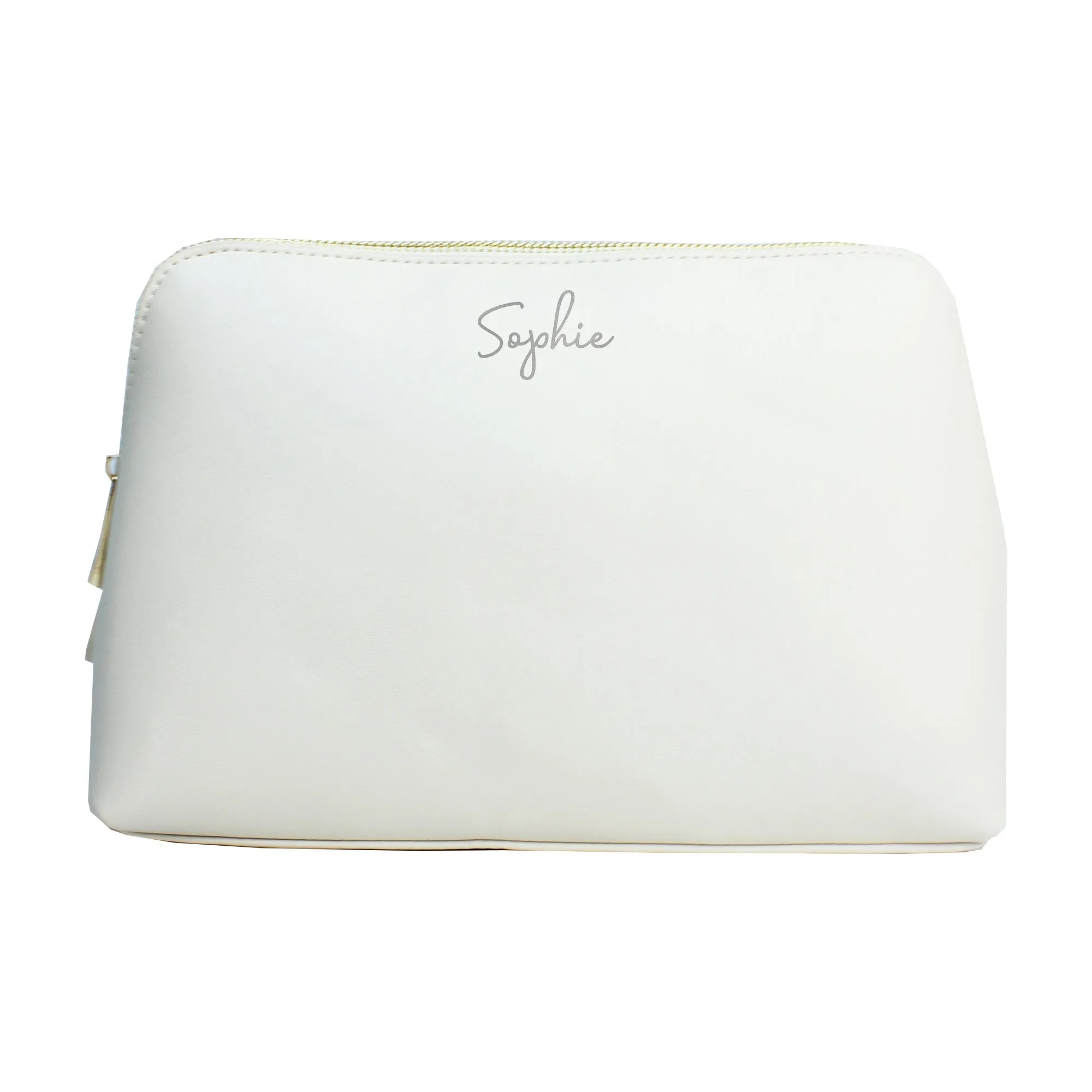 Personalised Large PU Leather Make Up Bag with Name