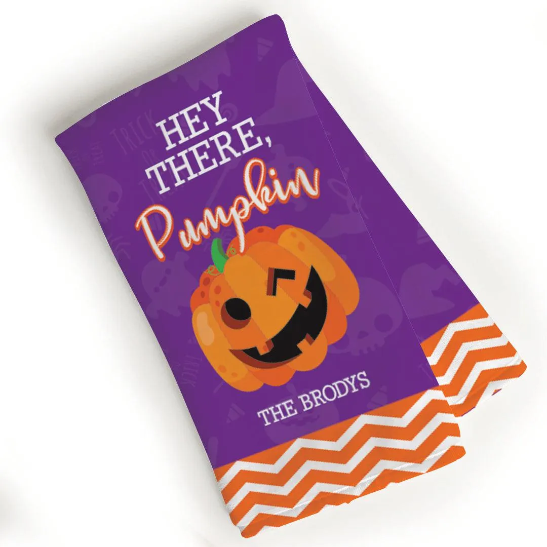 Personalized Pumpkin Dish Towel