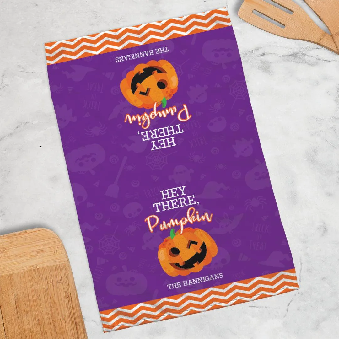 Personalized Pumpkin Dish Towel