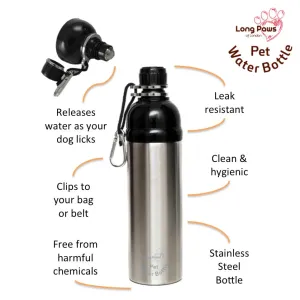 Pet Water Bottle - Silver.