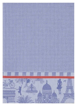 Petit Paris Purple Kitchen Hand Towels Set of 4