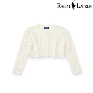 Polo Ralph Lauren Girls Scallop-Trimmed Cardigan Olympia Cream (4/4T)