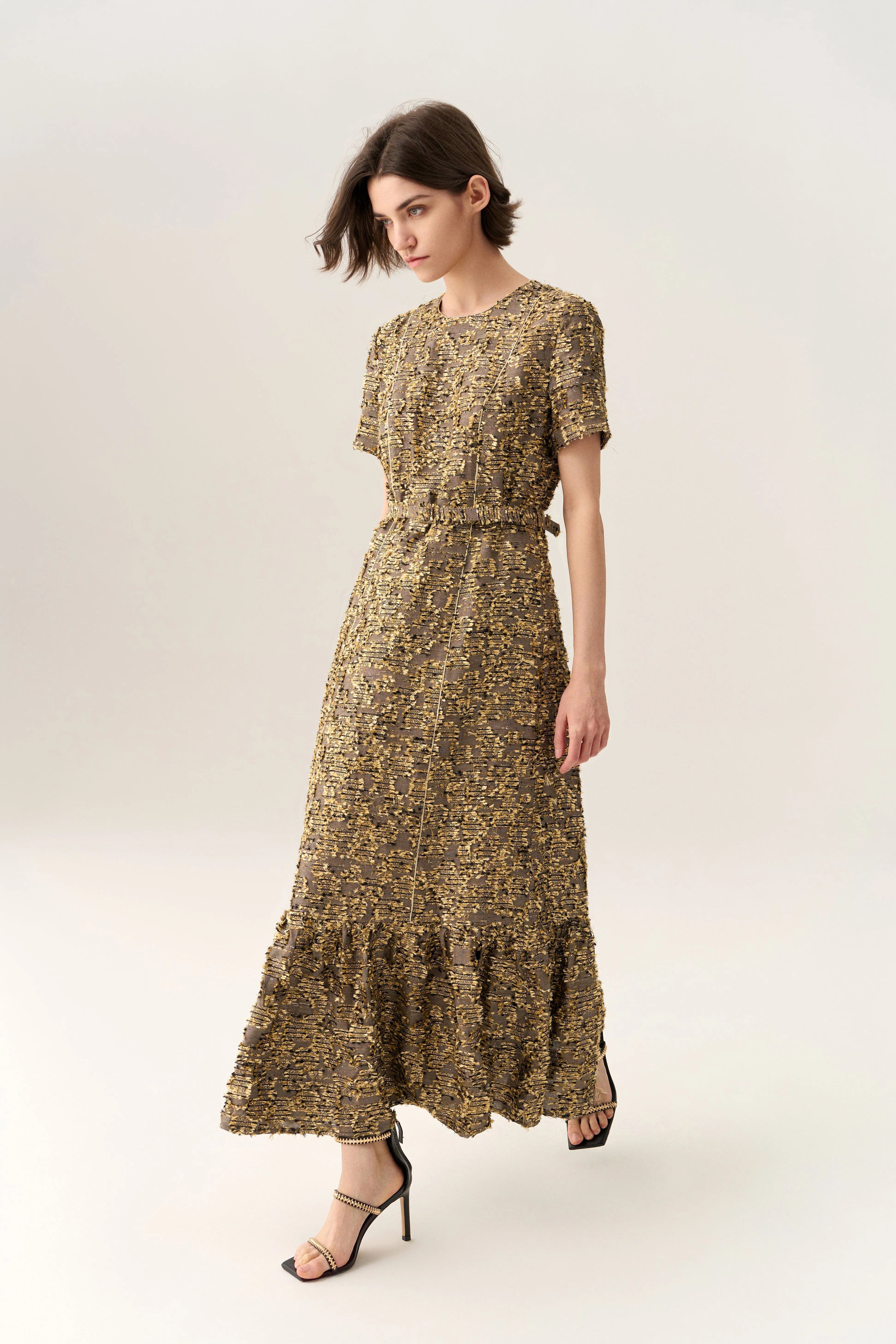 Prestige Jacquard Fishtail Dress