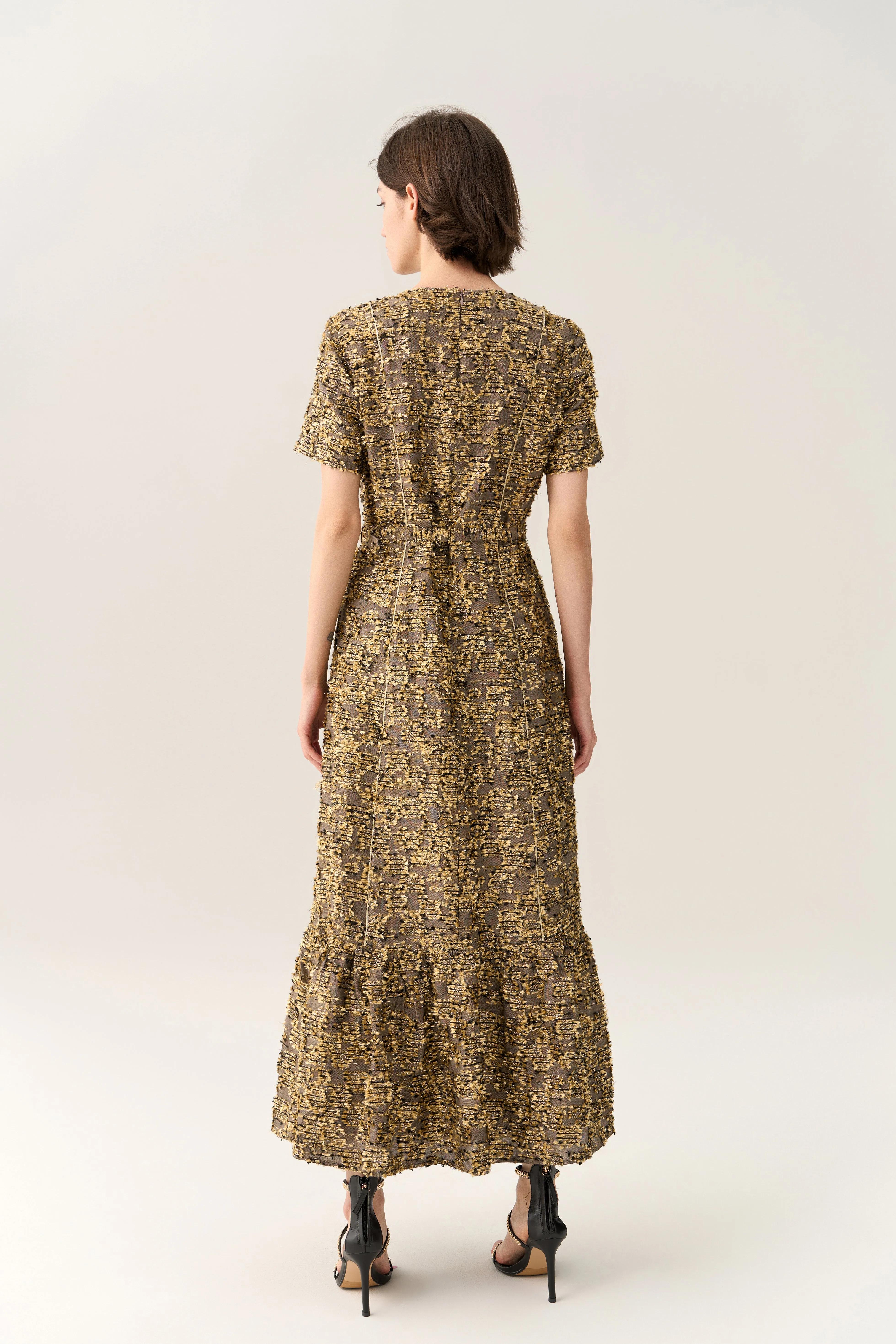 Prestige Jacquard Fishtail Dress