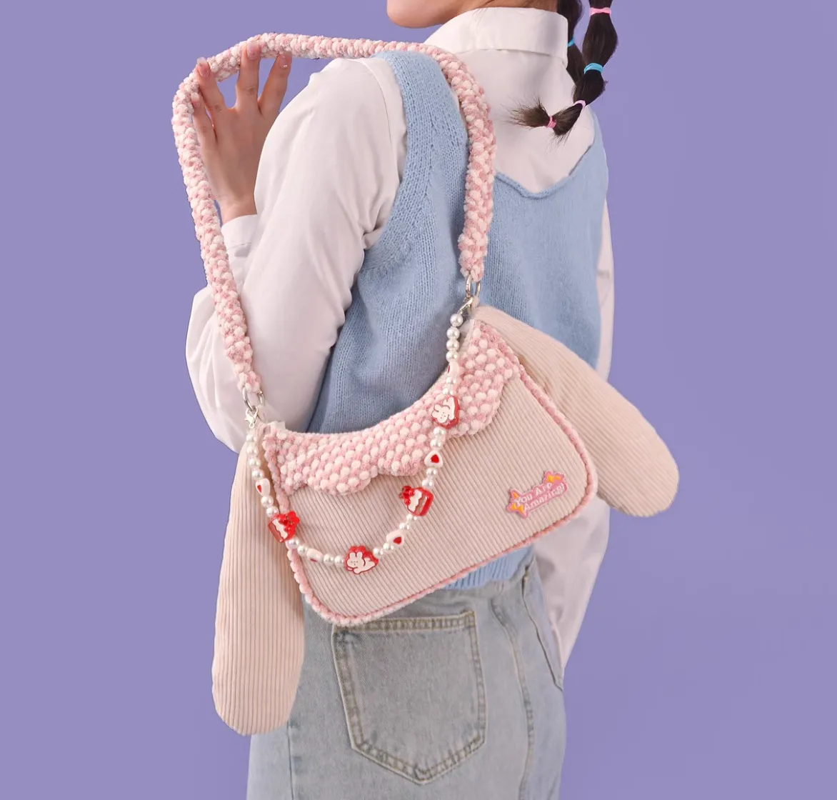 Rabbit Ears Pastel Color Chain Cute Messenger Bag