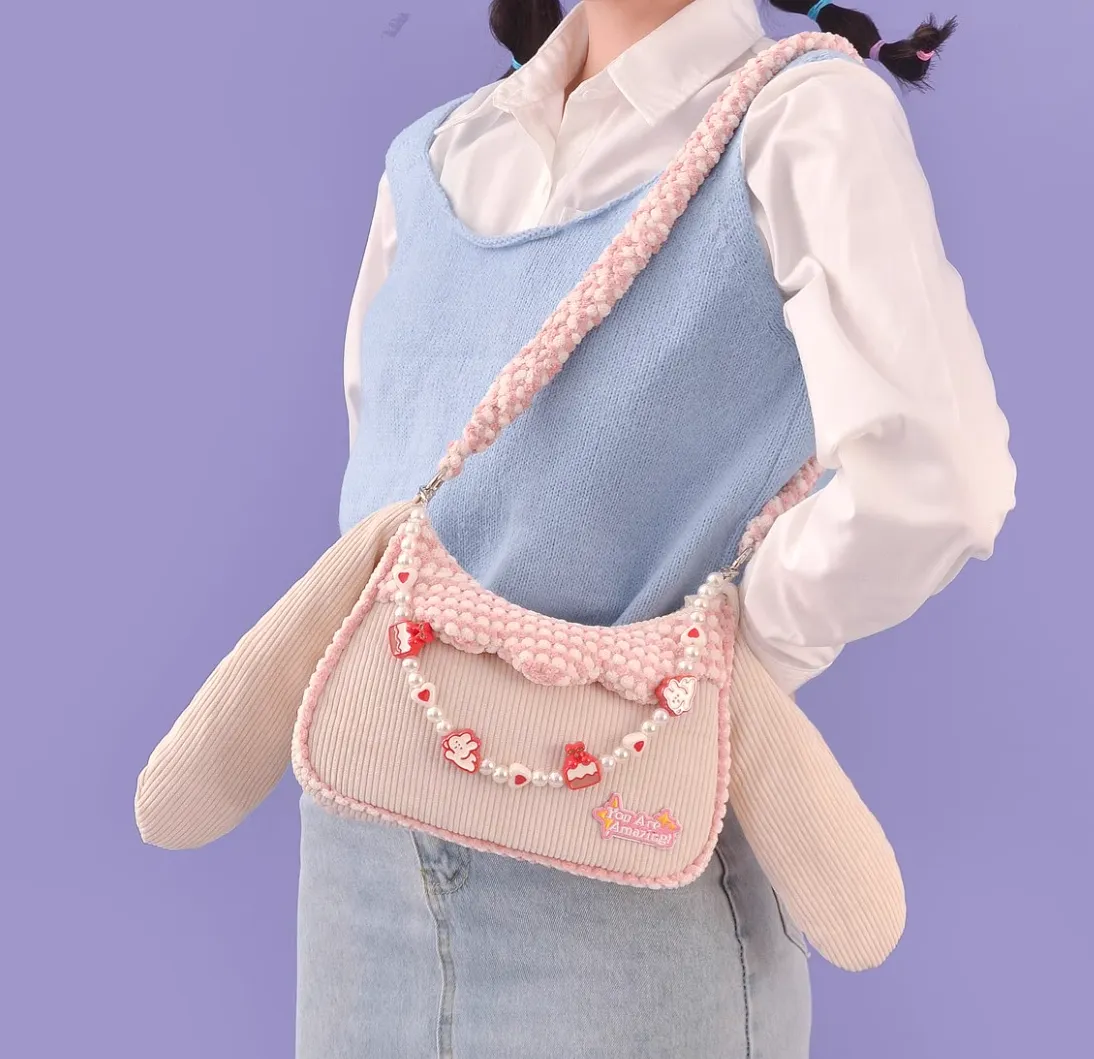 Rabbit Ears Pastel Color Chain Cute Messenger Bag