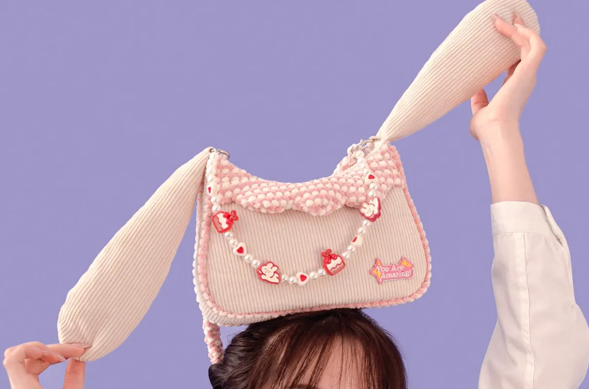 Rabbit Ears Pastel Color Chain Cute Messenger Bag